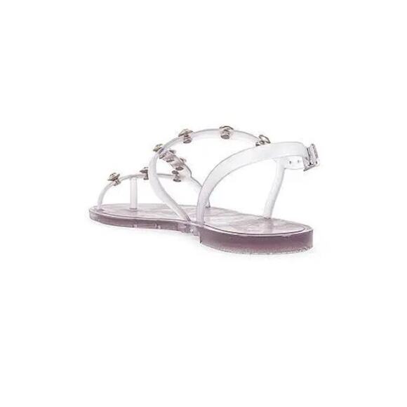 Schutz Bria Crystal Clear Jelly Embellished Sandal with Dust Bag Size 6 NIB - Picture 4 of 13